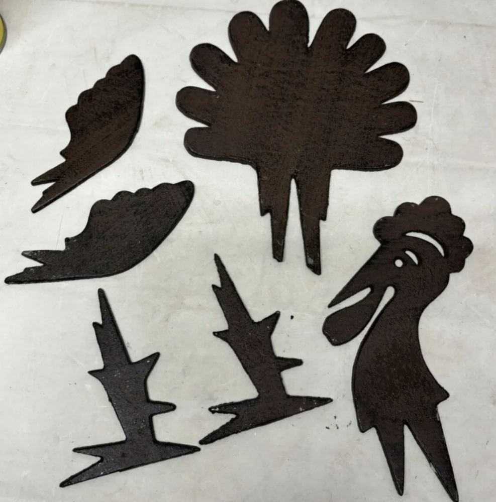 Iron turkey pick decorating kit.
